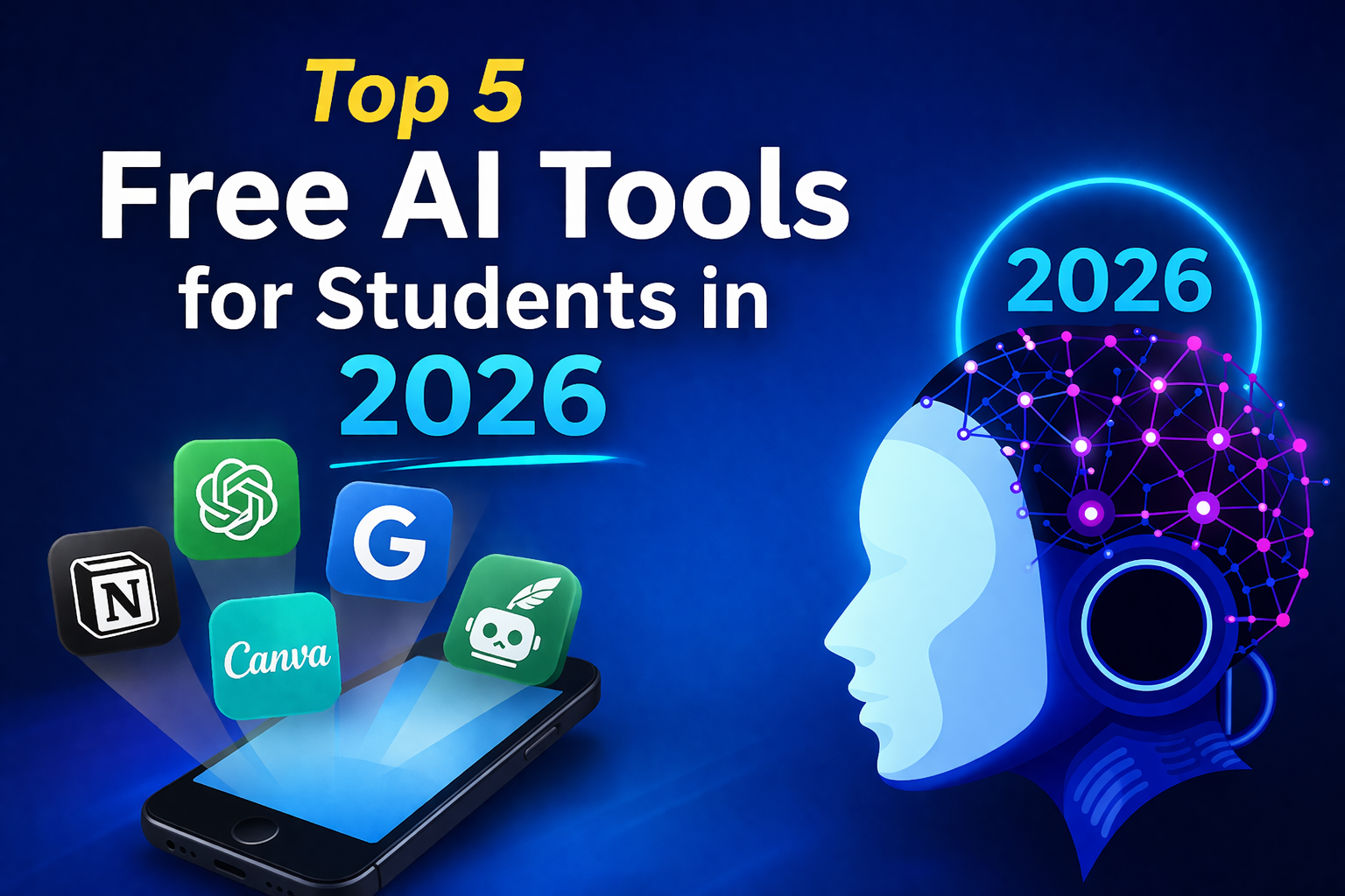 Top 5 Free AI Tools for Students in 2026 (Boost Study Productivity) π